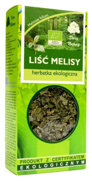 Herbatka LIŚĆ MELISY BIO 25 g Dary Natury