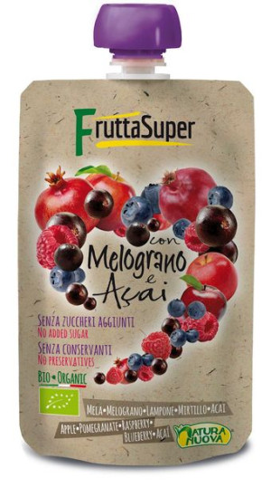 Przecier owocowy GRANAT-ACAI bez dodatku cukrów BIO 120 g Nautra Nuova (Fru
