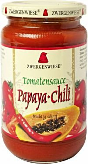 Sos pomidorowy pikantny PAPAYA-CHILI  bezglutenowy BIO 350g Zwergenwiese