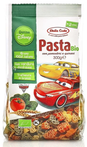 Makaron semolinowy trójkolorowy DISNEY AUTA BIO 300g Dalla Costa