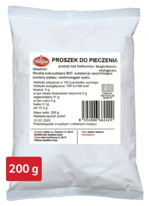 Proszek do pieczenia BEZGLUTENOWY BIO 200 g Amylon