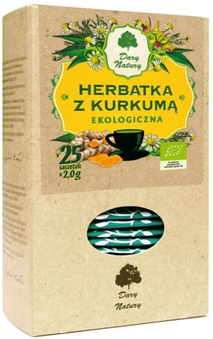 Herbatka Z KURKUMĄ BIO (25 x 2 g) Dary Natury