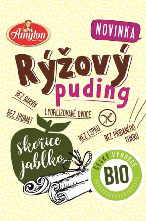 Budyń ryżowy z jabłkiem i cynamonem (bez glutenu) BIO 40g Amylon