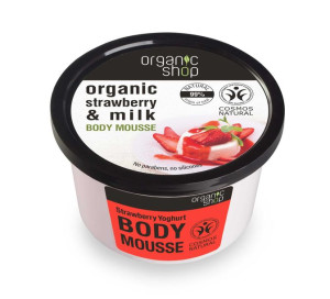 Mus do ciała truskawkowy jogurt 250ml Organic Shop