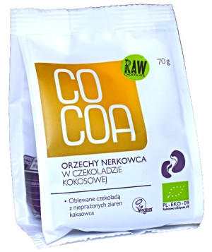 Orzechy nerkowca w czekoladzie kokosowej BIO 70 g Cocoa