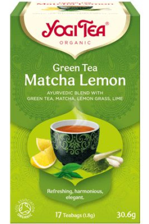 Herbatka zielona z cytryną i matchą (GREEN TEA MATCHA LEMON) BIO (17 x 1,8