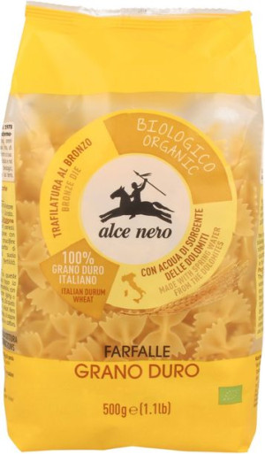 Makaron (semolinowy) farfalle BIO 500 g Alce Nero