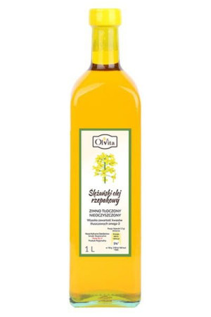 Olej rzepakowy extra zimnotłoczony 1000ml Olvita