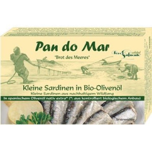 Sardynki w BIO oliwie z oliwek 120g Pan do Mar
