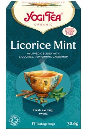 Herbatka mięta z lukrecją (LICORICE MINT) BIO (17 x 1,8 g) 30,6 g  Yogi Tea