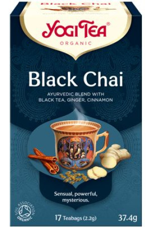 Herbata czarna z imbirem i cynamonem (BLACK CHAI) BIO (17 x 2,2 g) 37,4 g Y
