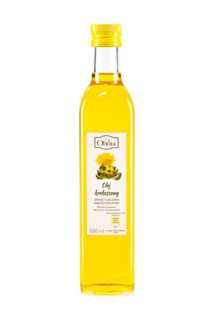Olej krokoszowy tłoczony na zimno 500ml Olvita