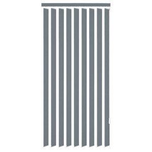 Żaluzje pionowe z szarego materiału 150x180 cm