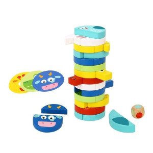 Lumarko Jenga Dla Dzieci Klocki Zwierzęta Gra Zręcznościowa