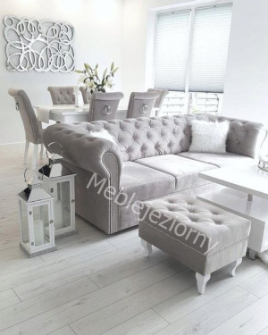 Stylowa sofa pikowana chesterfield z funkcją spania