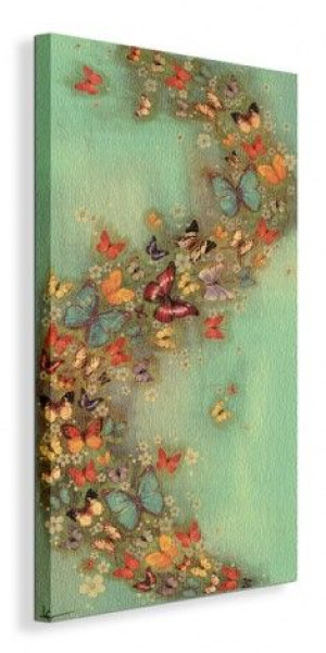 Motyle Chinese Green - Obraz na płótnie 50x100 cm