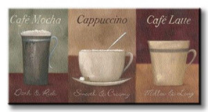 Café Kawa - Obraz na płótnie 100x50 cm