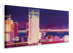 City Nocturne - Obraz na płótnie 100x50 cm