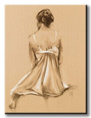Baletnica Silk II - Obraz na płótnie 60x80 cm