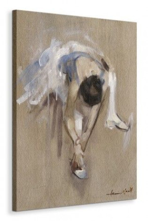 Baletnica Easing Her Toes - Obraz na płótnie 60x80 cm