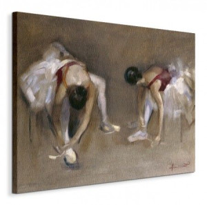 Baletnica Getting Ready - Obraz na płótnie 80x60 cm