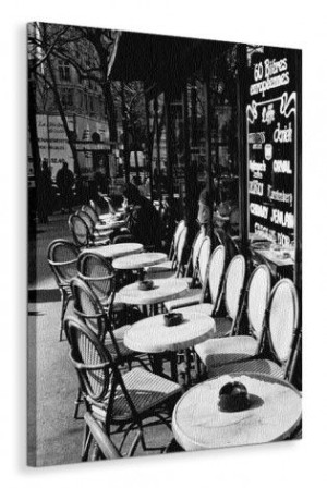 Parisian Café - Obraz na płótnie 60x80 cm