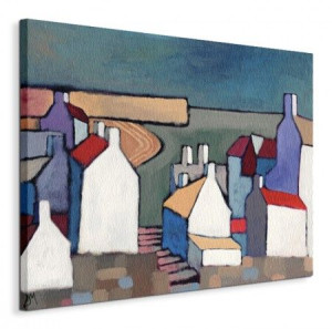Seaside Town - Obraz na płótnie 80x60 cm