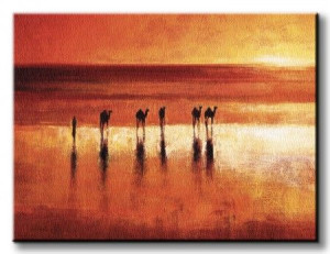 Camel Crossing - Obraz na płótnie 80x60 cm