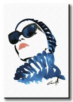 In Blue - Obraz na płótnie 60x80 cm