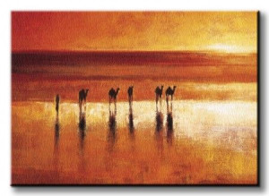Camel Crossing - Obraz na płótnie 120x85 cm