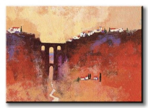 New Bridge, Ronda - Obraz na płótnie 120x90 cm