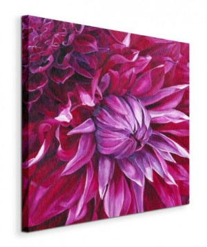 Fabulous Pink Dahlias - Obraz na płótnie 85x85 cm