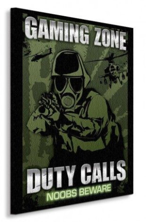 Gaming Zone - Duty Calls - Obraz na płótnie 90x120 cm