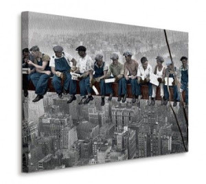 Lunch On A Skyscraper - Colour Robotnicy na belce - Obraz na płótnie 120x90