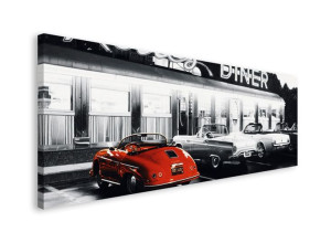 Rosies Diner - obraz na płótnie 150x57 cm