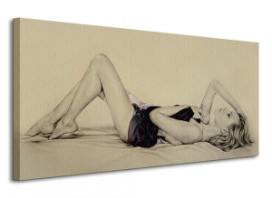 Silk in Greys Tancerka - Obraz na płótnie 100x50 cm