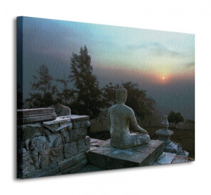 Buddha At Sunset - Obraz na płótnie 80x60 cm