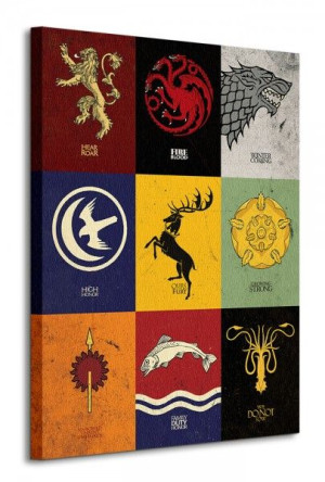 Gra o Tron - Game of Thrones (Sigils) - Obraz na płótnie 60x80 cm