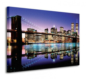 Brooklyn Bridge (Colour) - Obraz na płótnie 80x60 cm