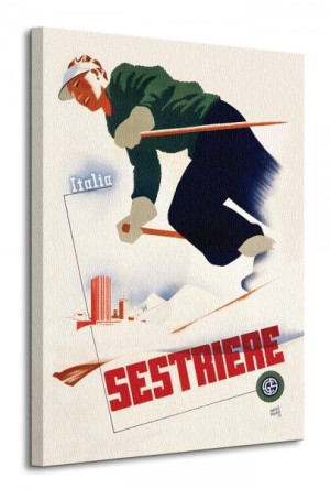 Italia Sestriere - Obraz na płótnie 60x80 cm