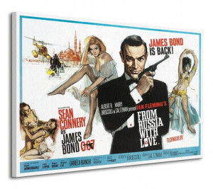 James Bond (From Russia With Love - Painting) - Obraz na płótnie 120x85 cm