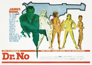 James Bond (Dr No - Gun) - Obraz na płótnie 120x85 cm
