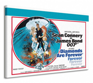 James Bond (Diamonds Are Forever - Circle) - Obraz na płótnie 120x85 cm