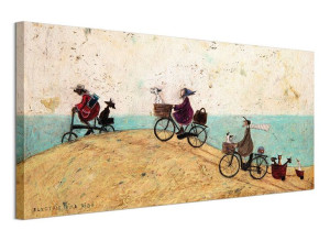 Electric Bike Ride - Obraz na płótnie 100x50 cm