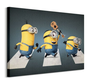 Minionki (Abbey Road) - Obraz na płótnie 80x60 cm