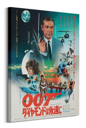 James Bond (Diamonds are forever Foreign Language) - Obraz na płótnie 60x80