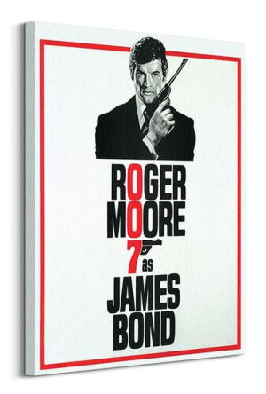 James Bond (Roger Moore) - Obraz na płótnie 60x80 cm