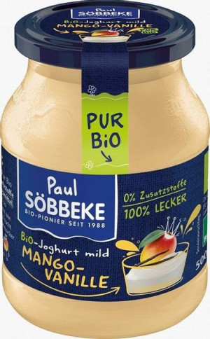 Lumarko Jogurt Kremowy Mango - Wanilia (3,8 % Tłuszczu W Mleku) Bio 500 G (