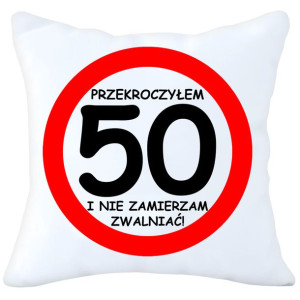 Poduszka 40x40 Prezent Urodziny 50 Pięćdziesiątkę