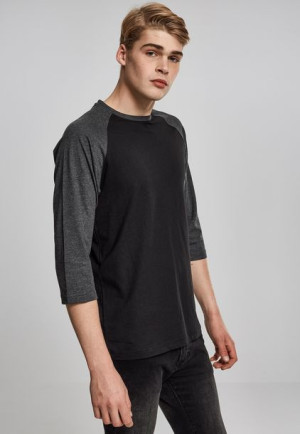 Longsleeve TB366 Contrast 3/4 Sleeve Raglan Charcoal/Black